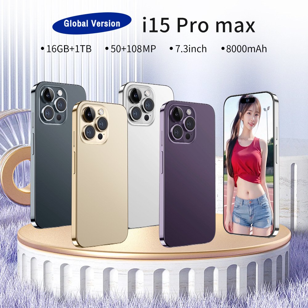 Original I15 Phone 14 Pro Max Neuf 7.3Inch 12gb + 1tb Clone Smartphone 8-core Celulares 14 Pro Max Unlocked Mobile Phone